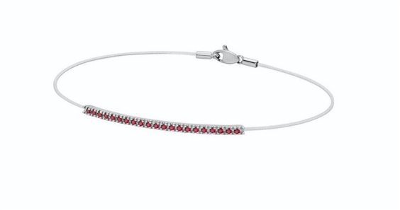 Bracciale Gioielleria Dossena  Donna in Oro bianco Rubino 0.20 Ct BROR-23-253 TENNIS - BROR-23-253 TENNIS